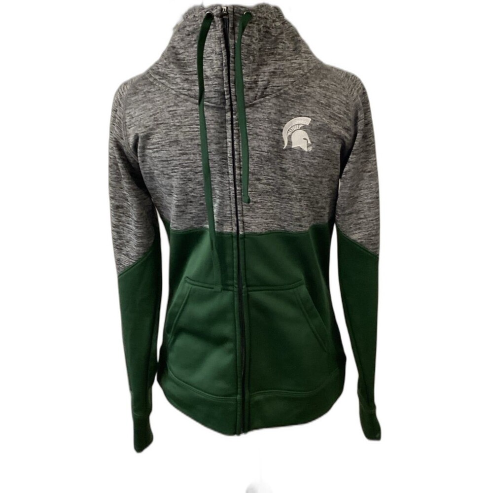 ProEdge Jacket Women's Size M Green Michigan State University Spartans Full Zip